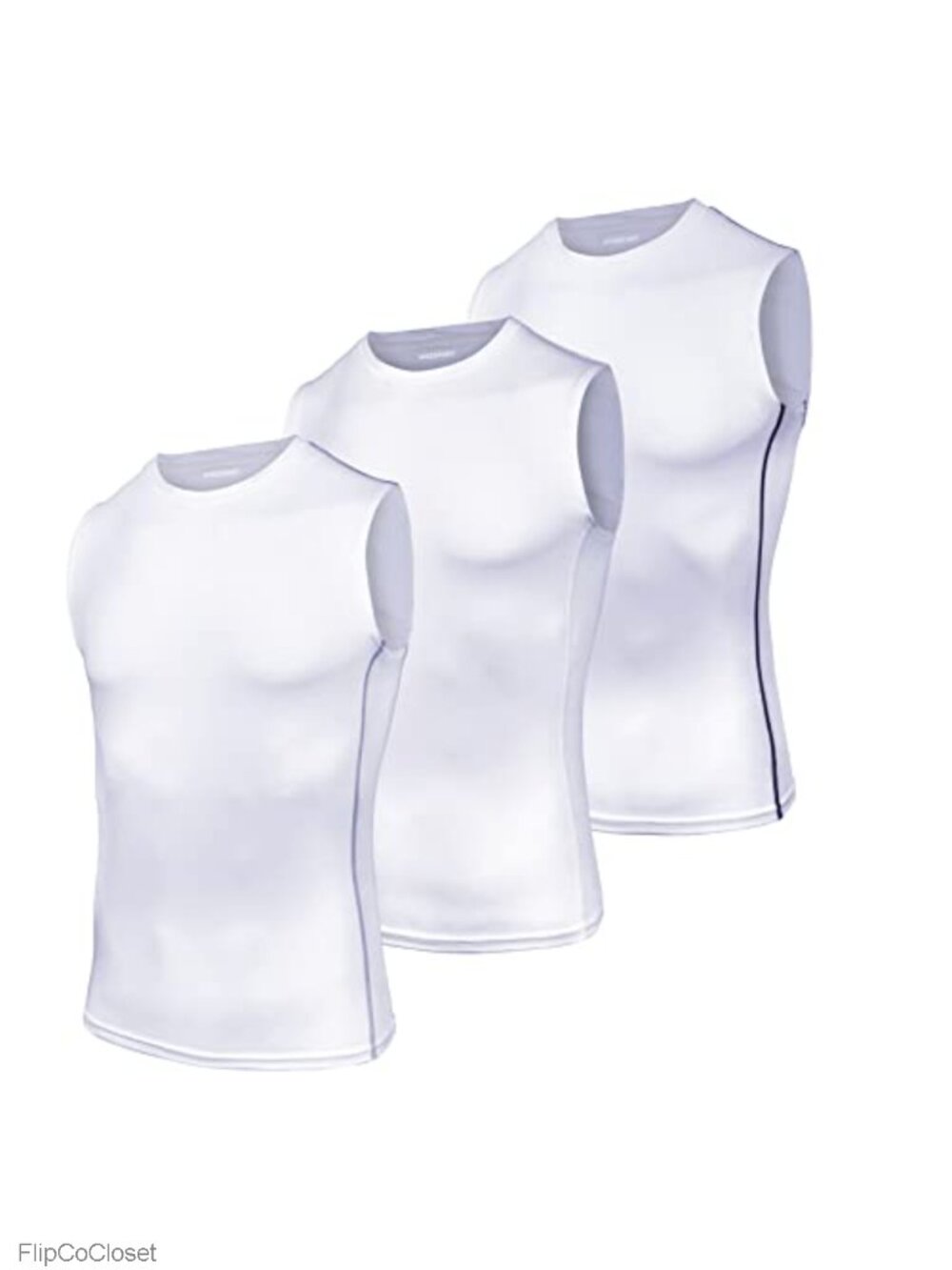 Men's Compression Tank Top Sleeveless Moisture Wicking Athletic Base Layer 3
